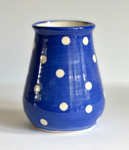 Blue Polka Dot Vase