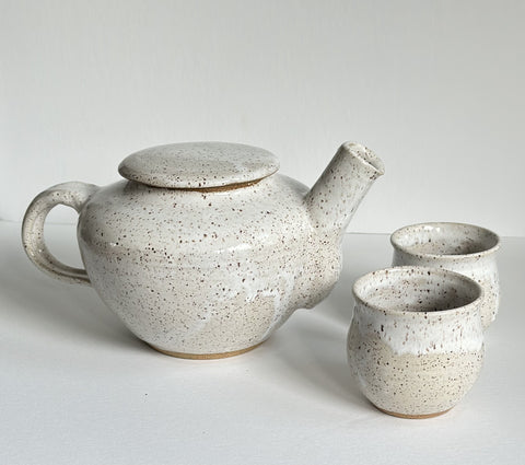 White Teaset, 2 Cups