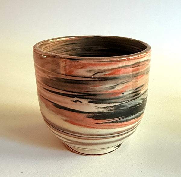 Nerikomi Orange & Black Teacup