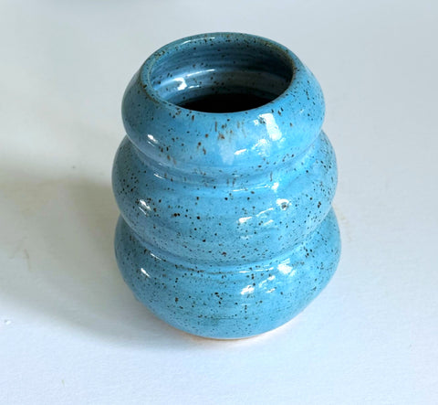 Mini Undulating Turquoise Vase