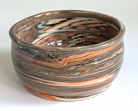 Black & Orange Nerikomi Bowl