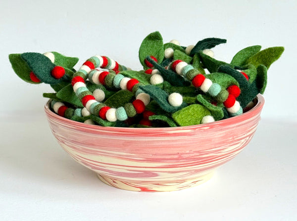 Large Strawberry Swirl Bowl