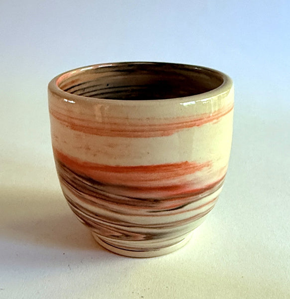 Nerikomi Orange & Black Teacup