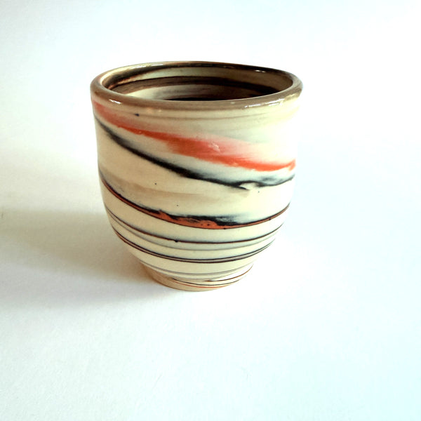 Nerikomi Orange & Black Teacup