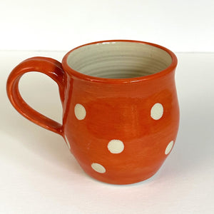 Orange Polka Dot Mug
