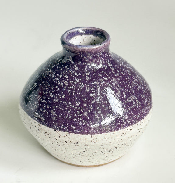 Purple & White Bud Vase