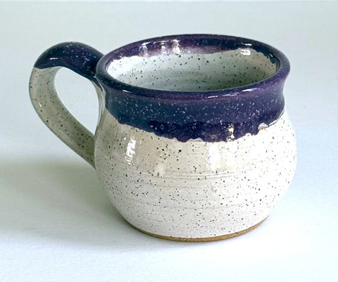 White & Purple Espresso Mugs
