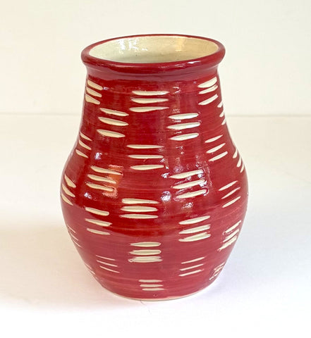 Red and White Vase