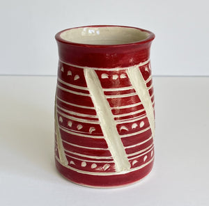 Red Carved Tumbler