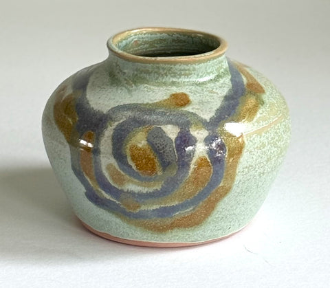 Sage Maze Bud Vase