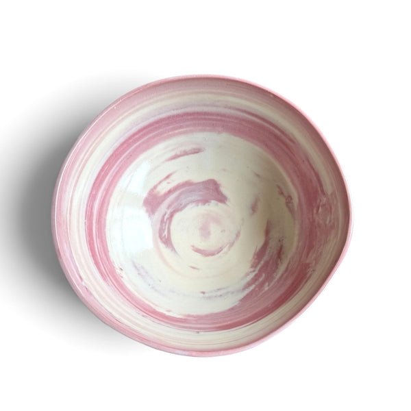 Large Nerikomi Strawberry Swirl Bowl