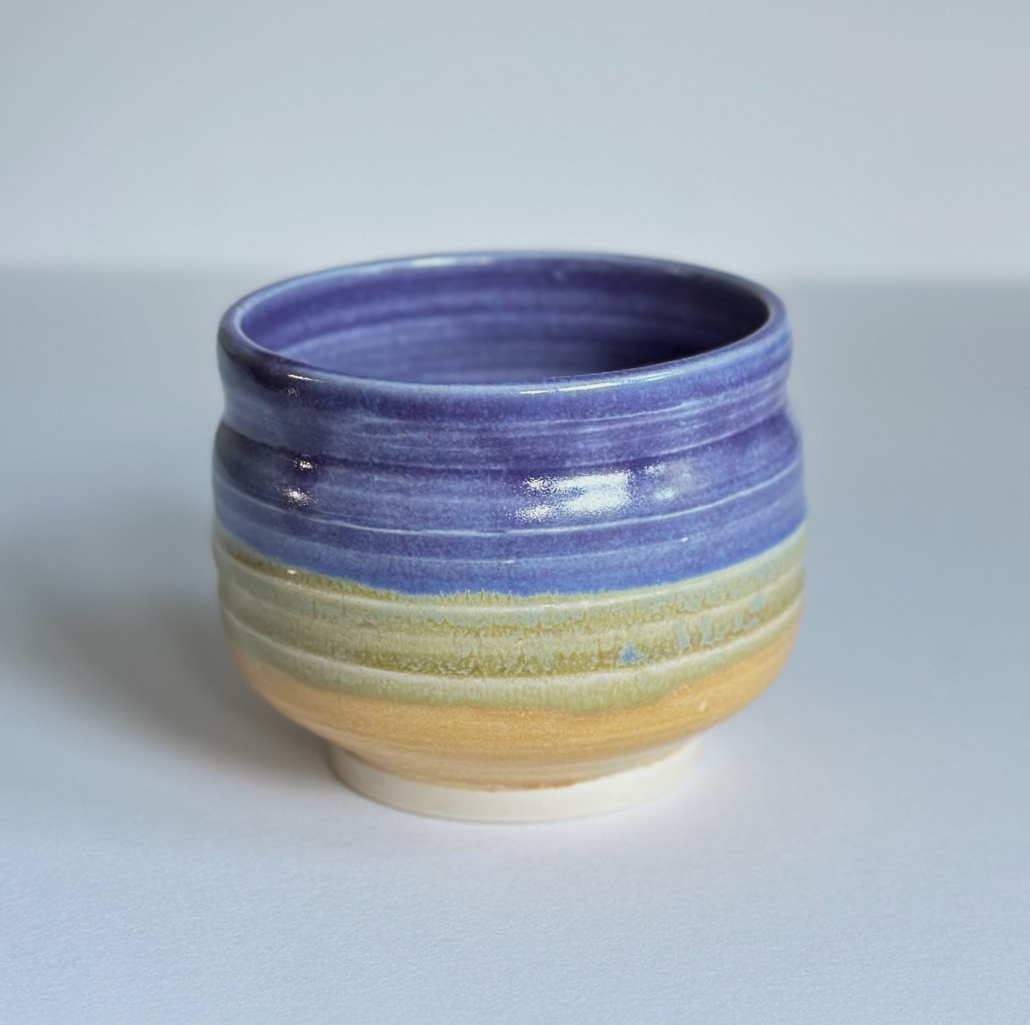 Yunomi Teacup - Purple and Yellow