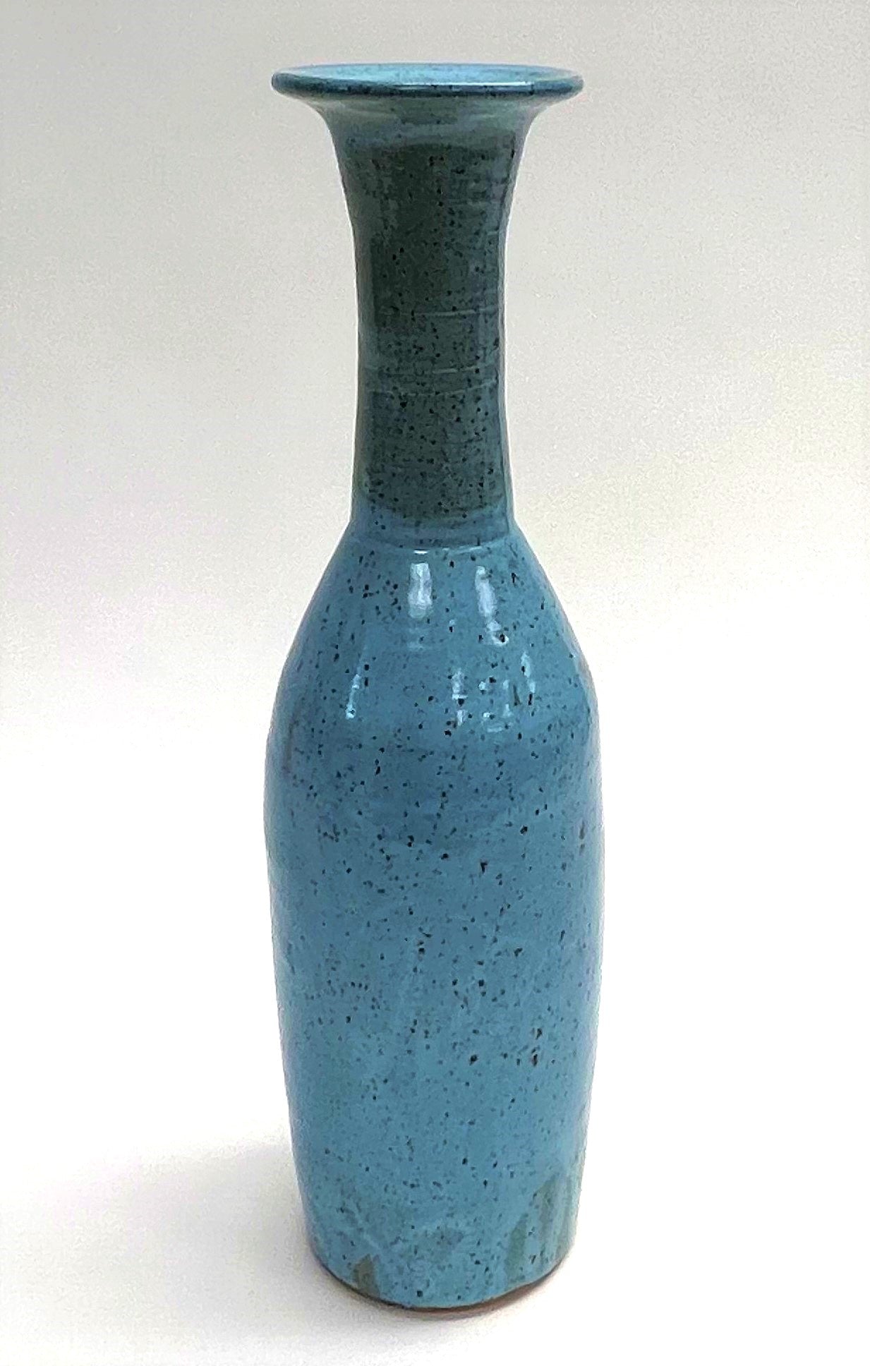Tall Turquoise Bottle Vase