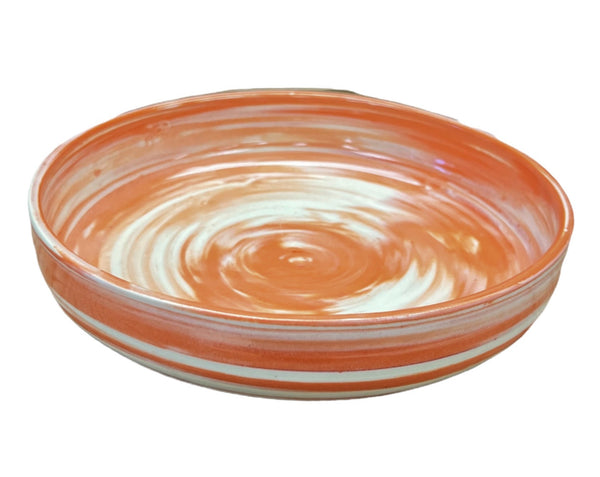 Low Bowl "Creamsicle" Orange & White