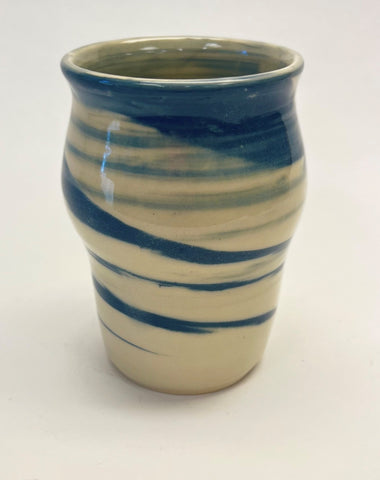 Inky Blue & White Vase