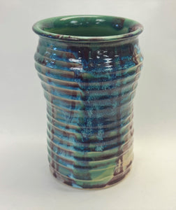 "Ocean" Ribbed Vase