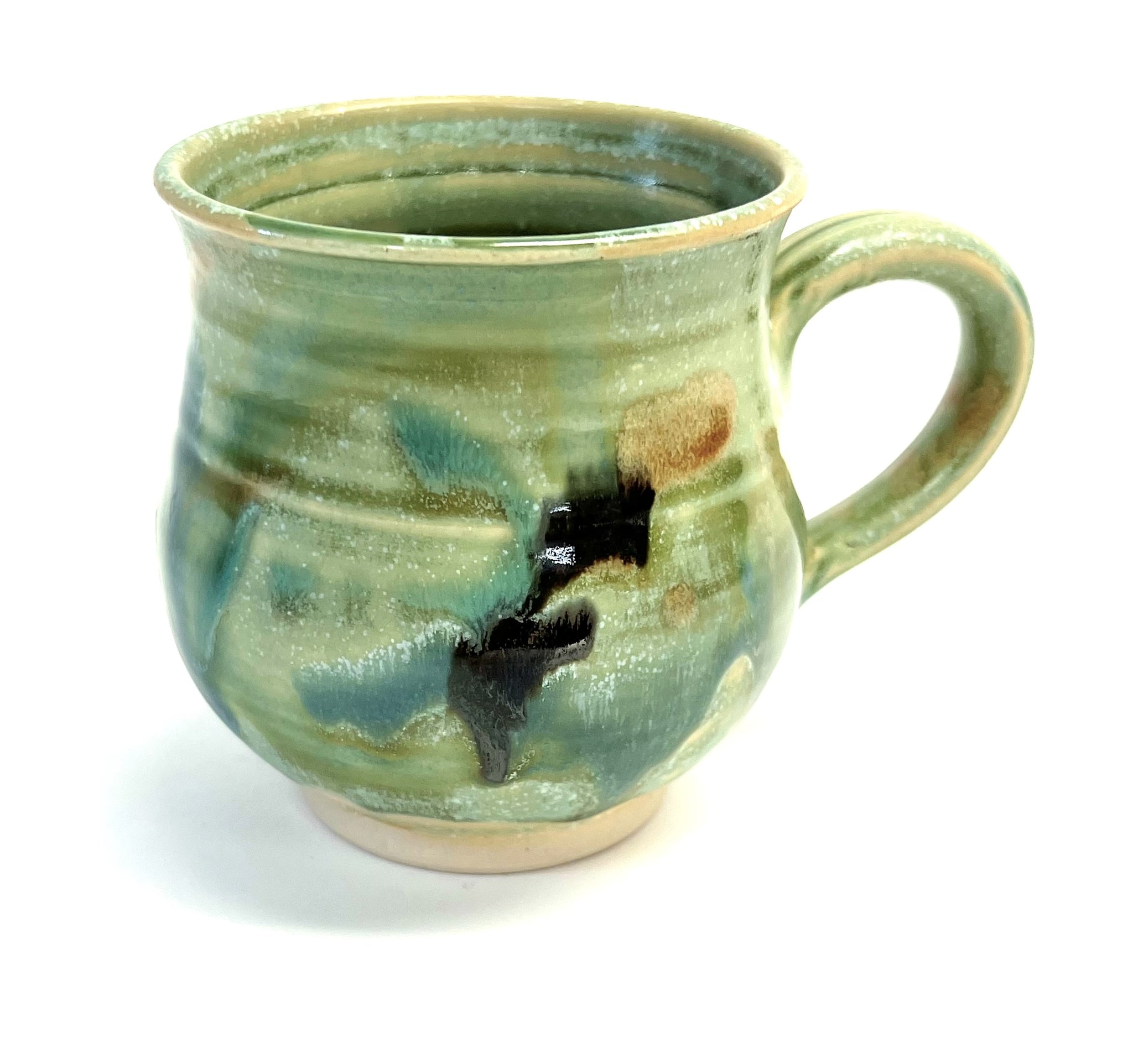 Mug Porcelain "Sage Splash" Glaze