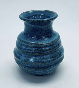Ribbed Turquoise Bud Vase