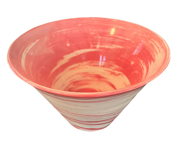 Cone Bowl/ Planter - Strawberry Swirl