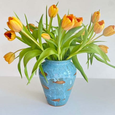 Classic Vase Turquoise Wax Resist